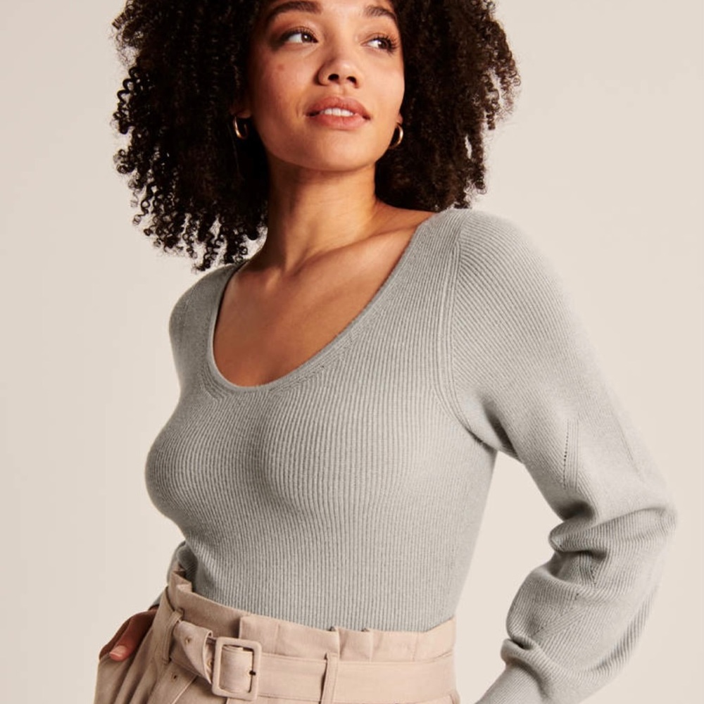 *NEW* Abercrombie Scoopneck Knit Bodysuit XS & M